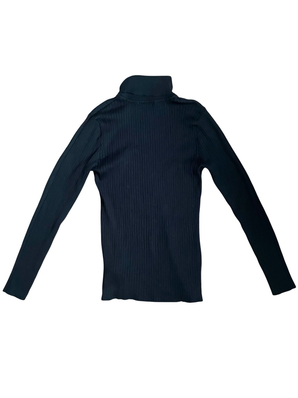 Madison Grey Women's Black Ribbed Turtleneck Sweater